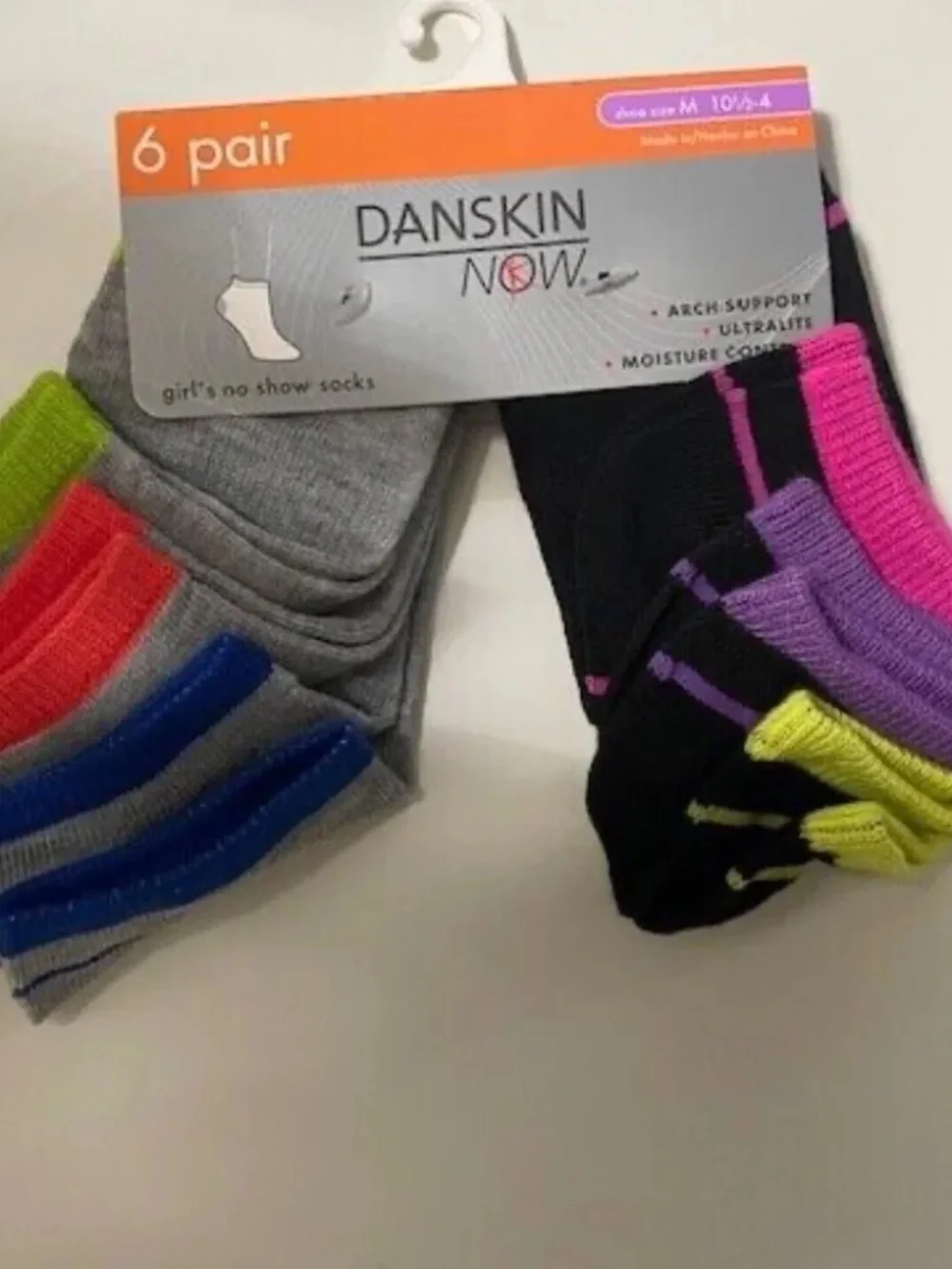 DANSKIN NOW - Girl's No Show Socks ~ Medium ~ NEW